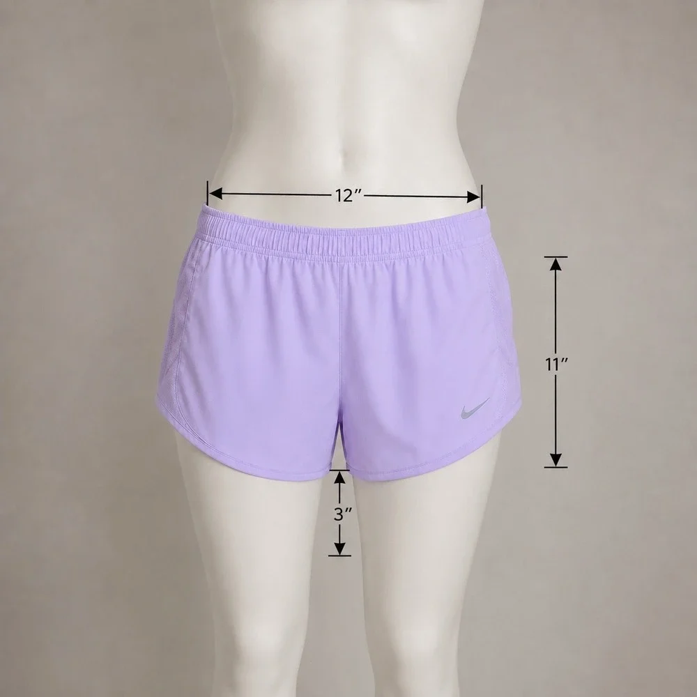 Nike Tempo Womens Running Shorts M Mesh Purple Lilac Lavender Dri Fit Track 3